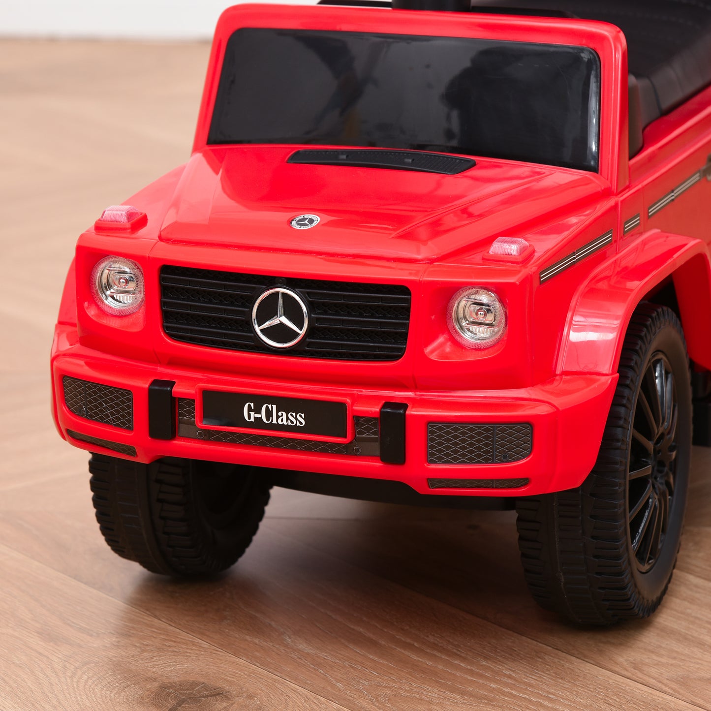 HOMCOM Correpasillos para Niños con Licencia Mercedes G350 Coche Correpasillos para Niños de 1-3 Años con Bocina Capota Extraíble y Barandilla Carga 25 kg 85,5x40,5x95 cm Rojo