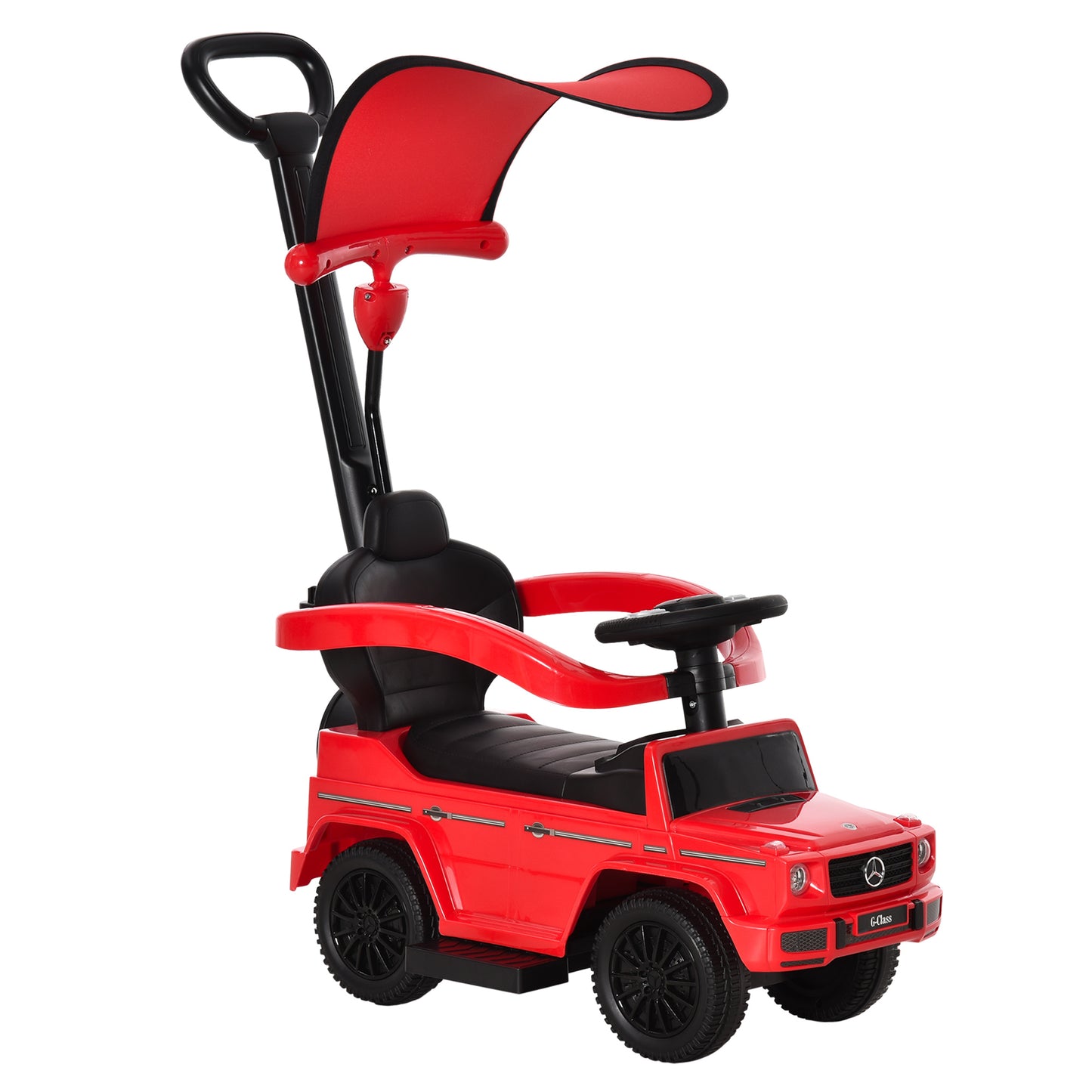 HOMCOM Correpasillos para Niños con Licencia Mercedes G350 Coche Correpasillos para Niños de 1-3 Años con Bocina Capota Extraíble y Barandilla Carga 25 kg 85,5x40,5x95 cm Rojo