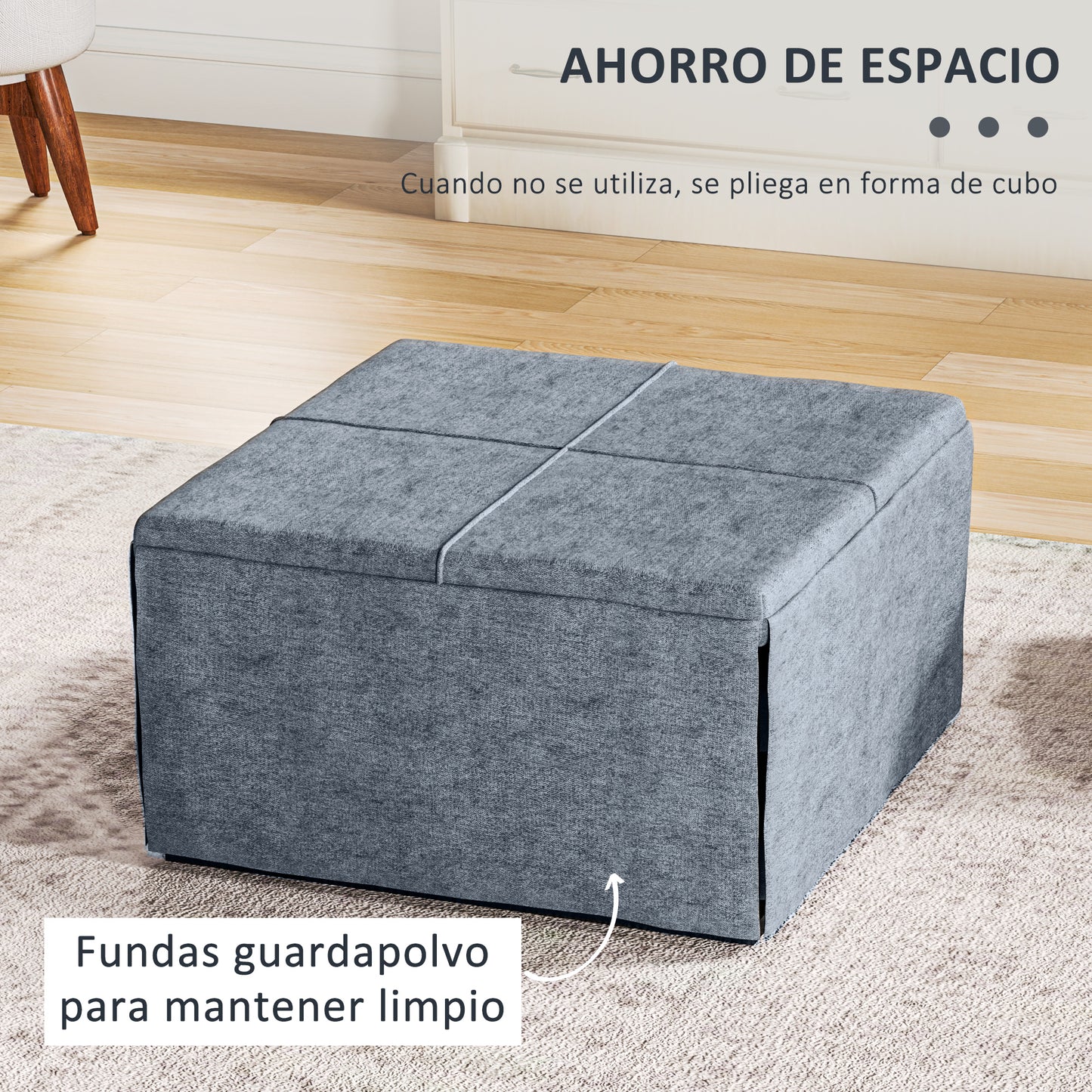 HOMCOM Cama Plegable 68x180 cm con Colchón de Espuma Mueble Cama Plegable con Funda de Protección Cama de Invitados Carga 120 kg Gris