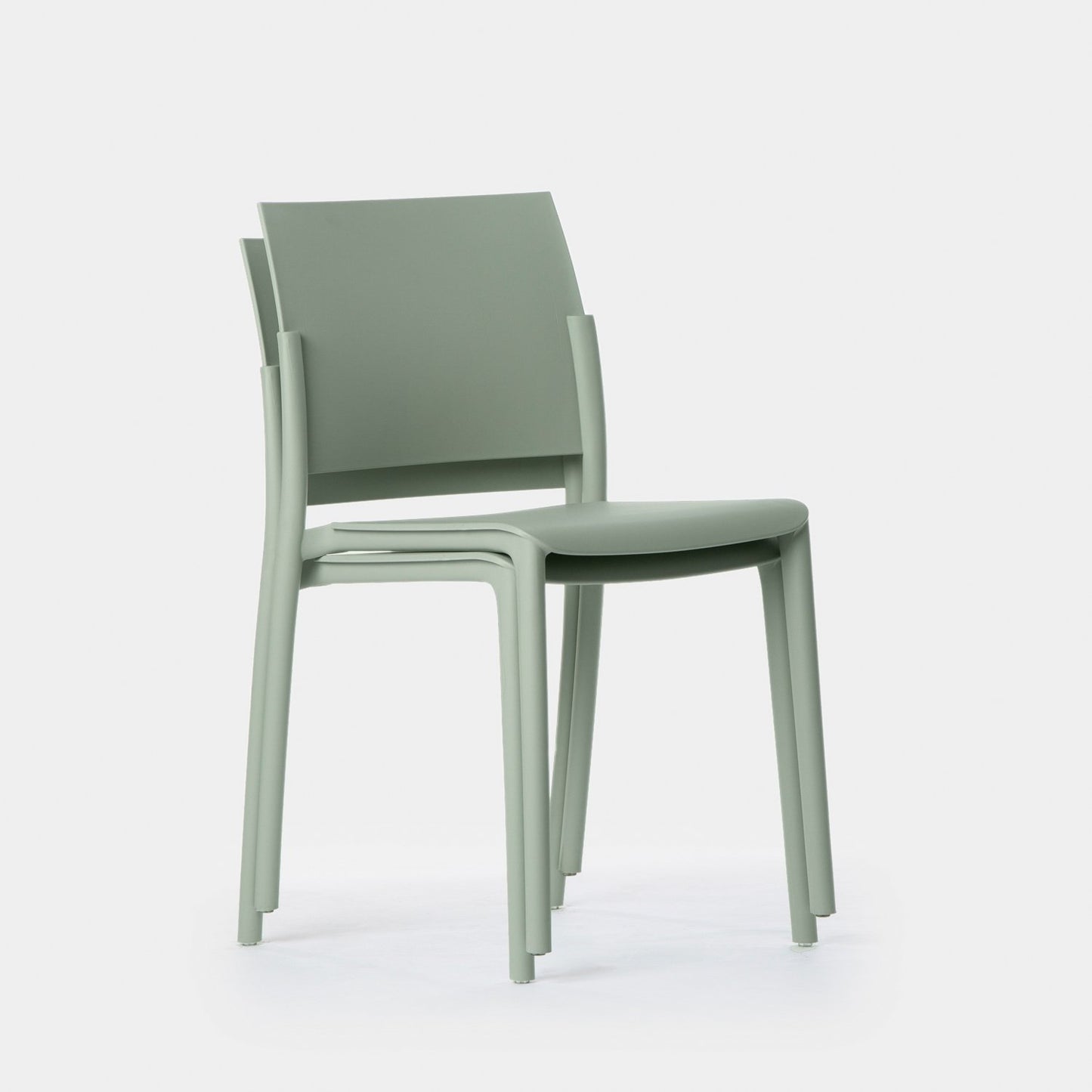 Silla de comedor en polipropileno verde Jeven -  Klast