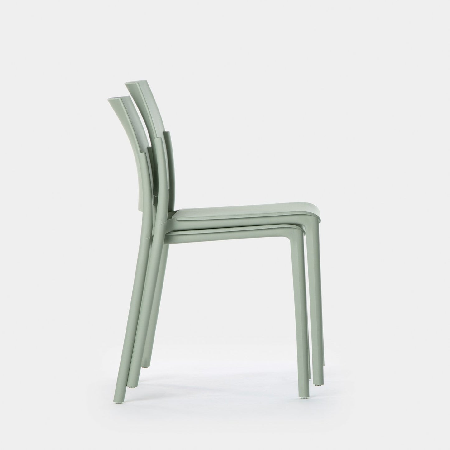 Silla de comedor en polipropileno verde Jeven -  Klast