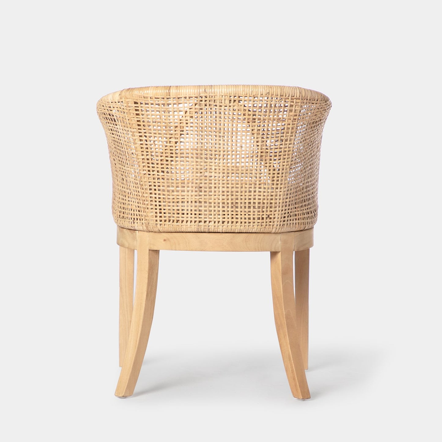 Silla de comedor en ratán natural y madera de mindi Alen -  Klast