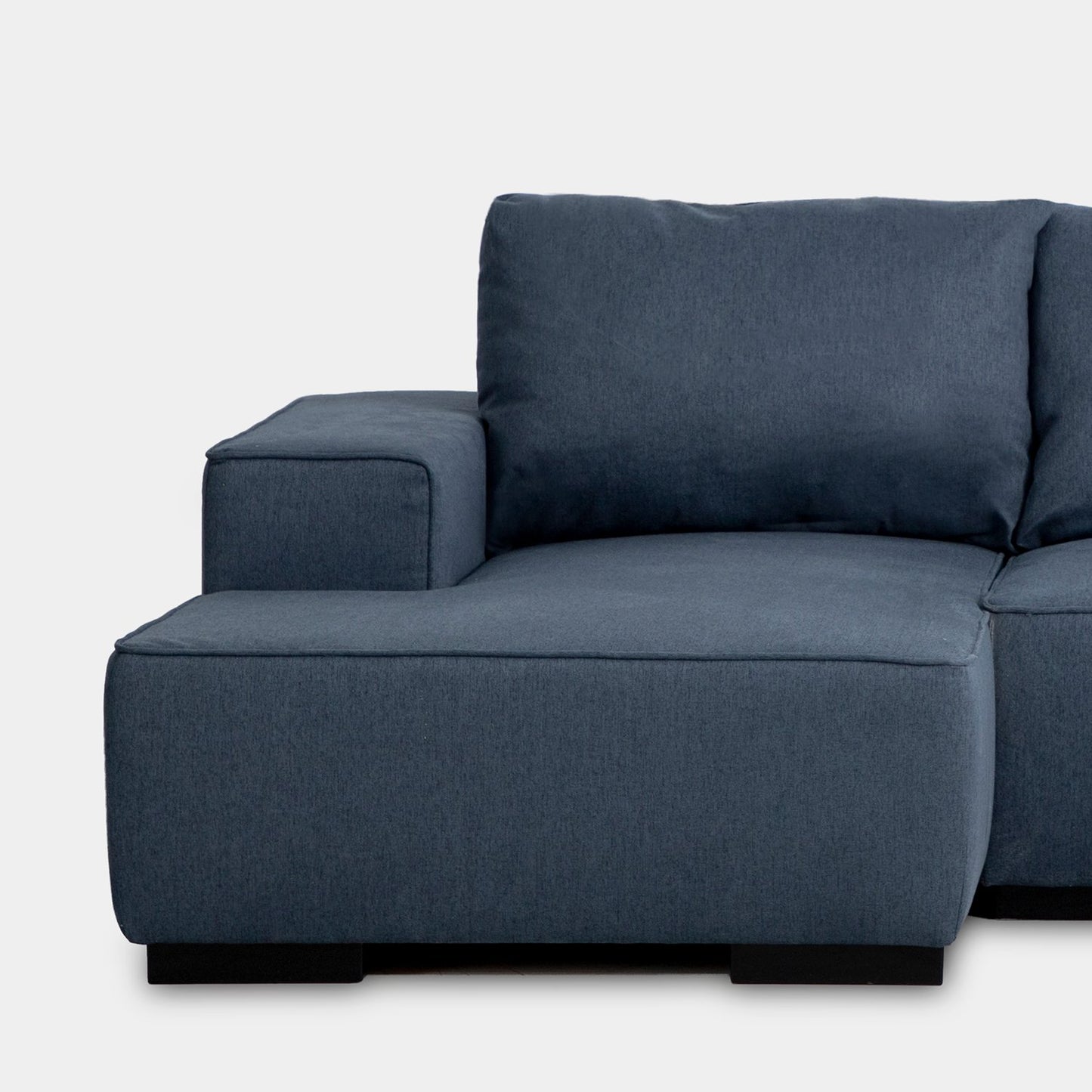 Sofá cama chaise longue izquierda de 3 plazas azul Alan -  Klast