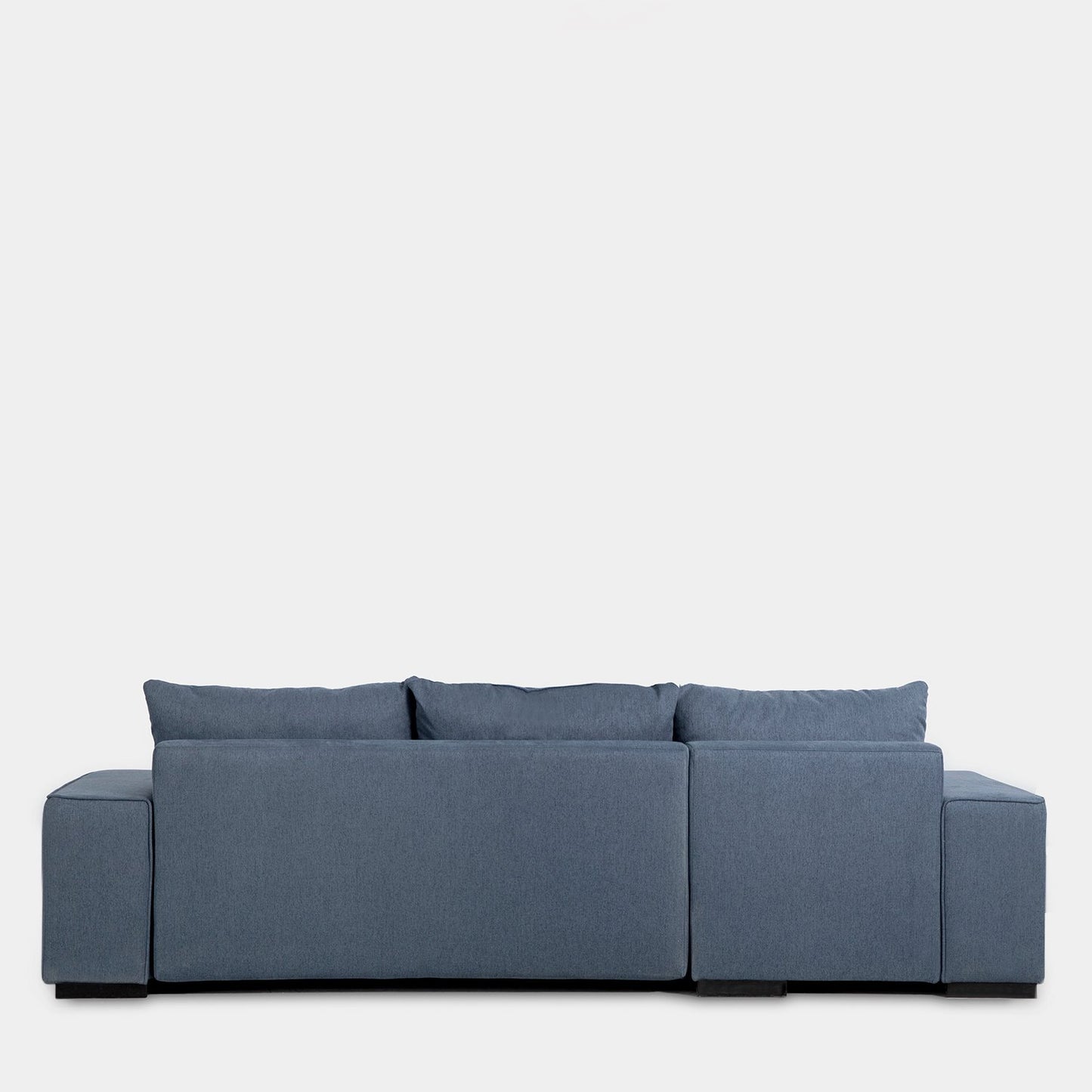 Sofá cama chaise longue izquierda de 3 plazas azul Alan -  Klast