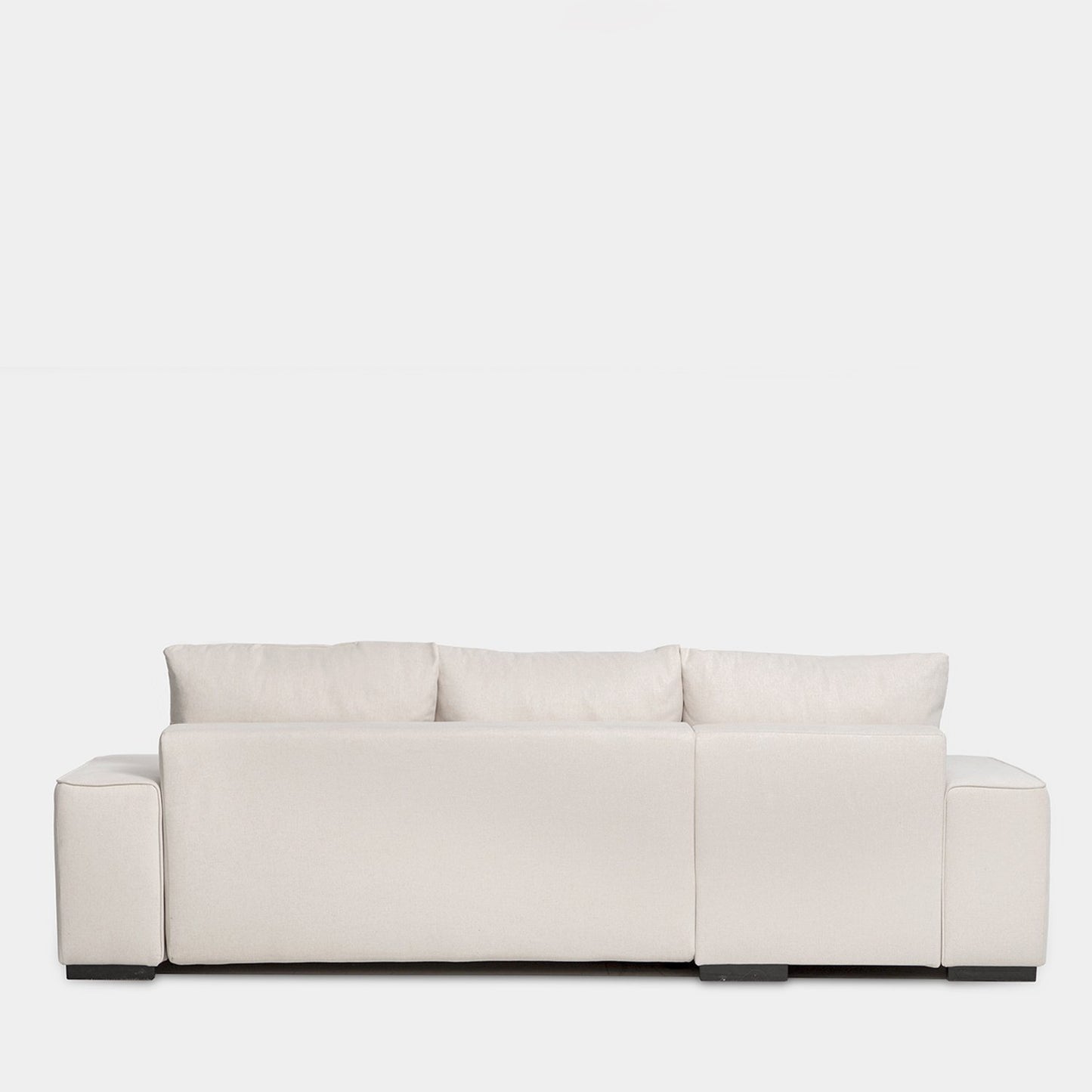 Sofá cama chaise longue izquierda de 3 plazas beige Alan -  Klast