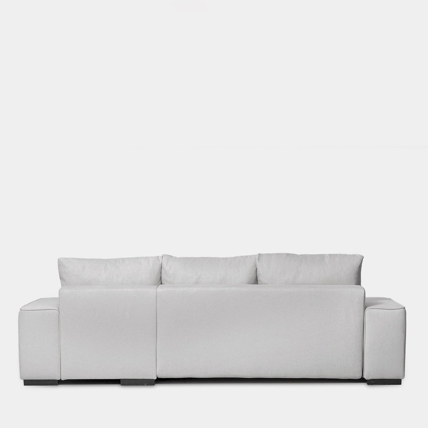 Sofá cama chaise longue izquierda de 3 plazas gris Alan -  Klast