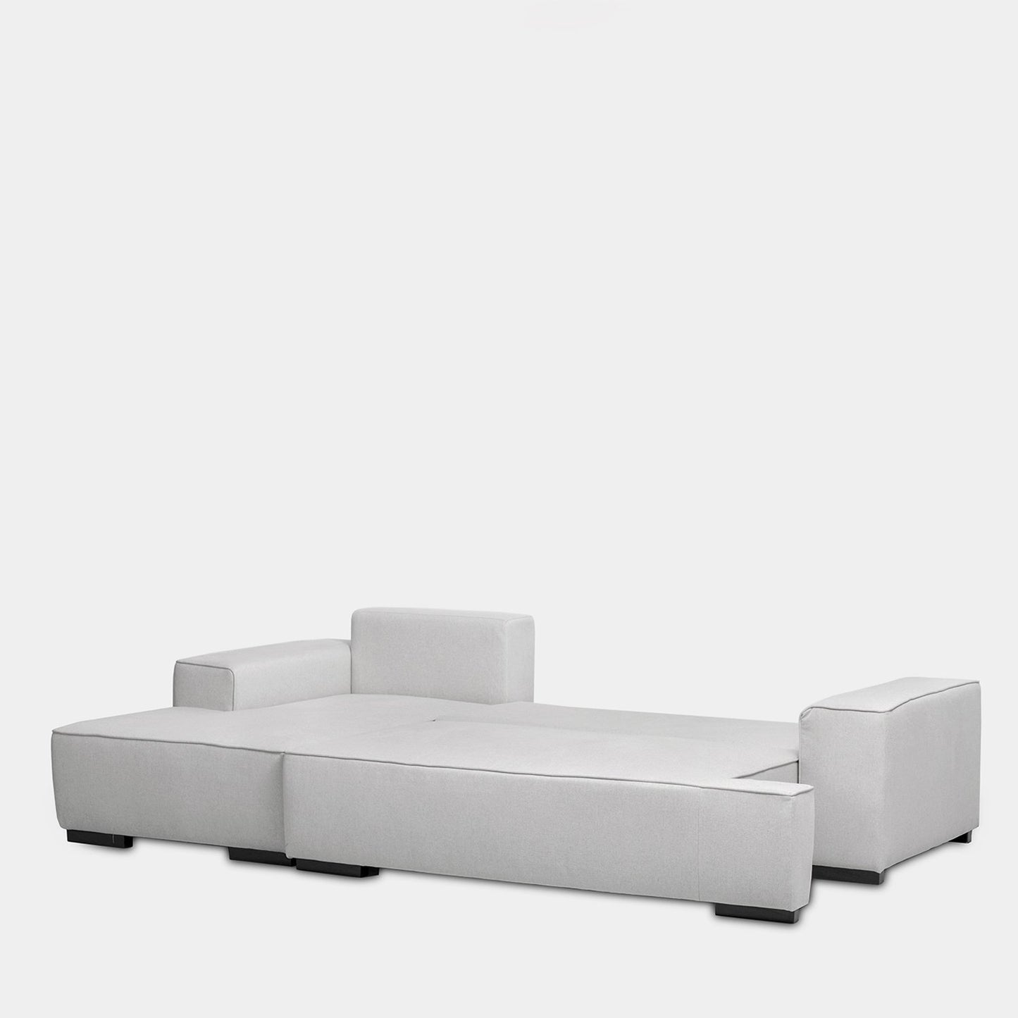 Sofá cama chaise longue izquierda de 3 plazas gris Alan -  Klast