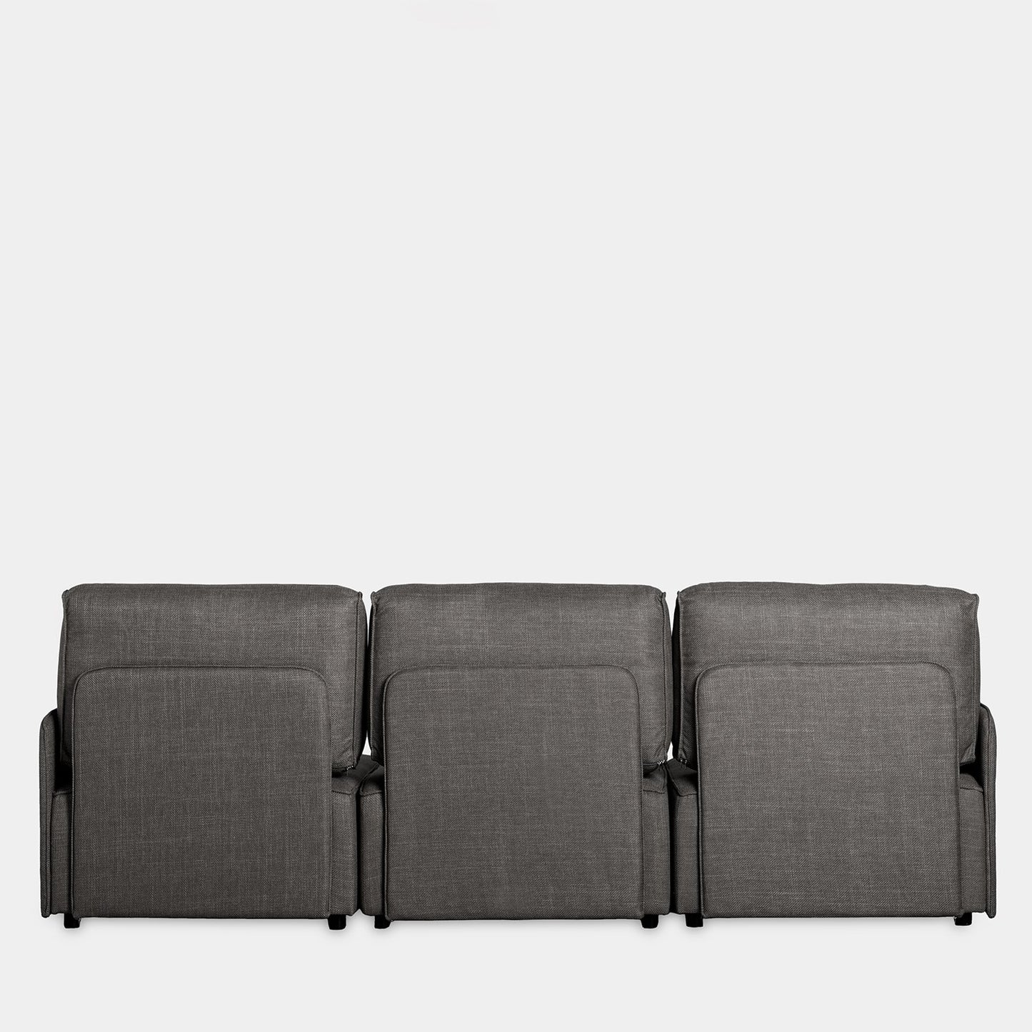 Sofá modular de 3 plazas con chaise longue reverisible gris Moure -  Klast