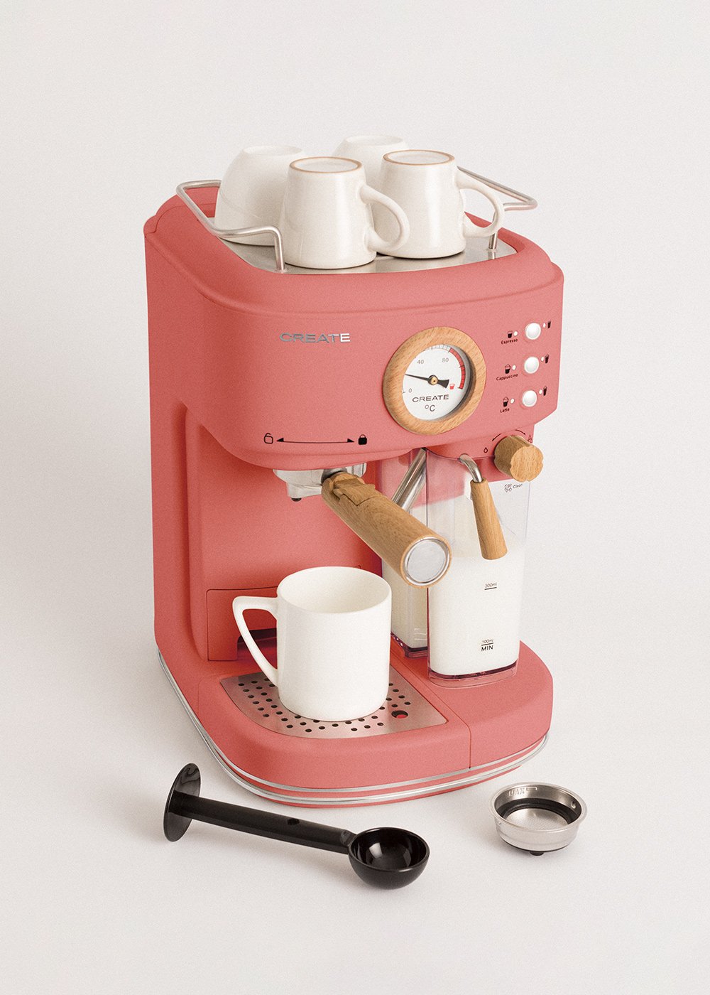 THERA RETRO PRO - Cafetera express semiautomática 20bar