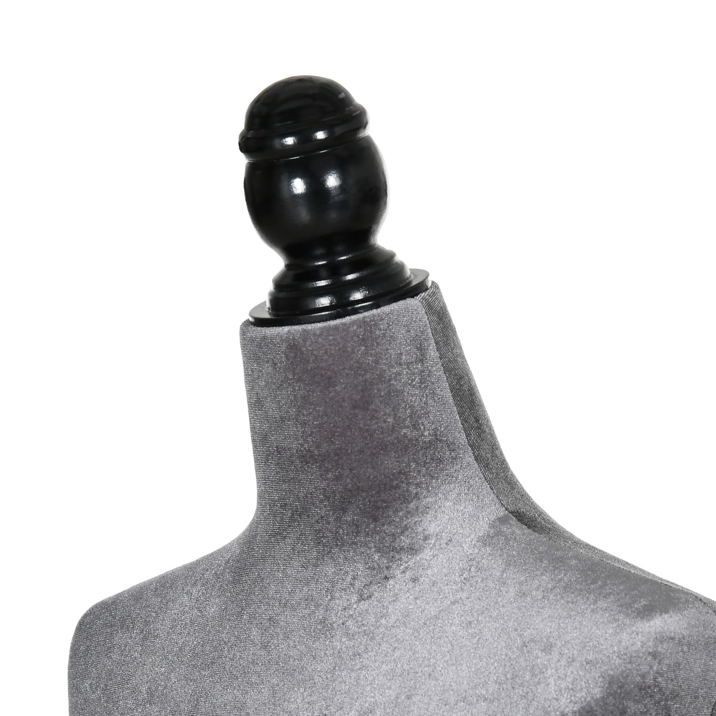 HOMCOM Maniquí de Costura Femenino Maniquí de Costura Ajustable a 130-168 cm con Trípode de Madera para Fotografía de Moda Exposición de Prendas Gris