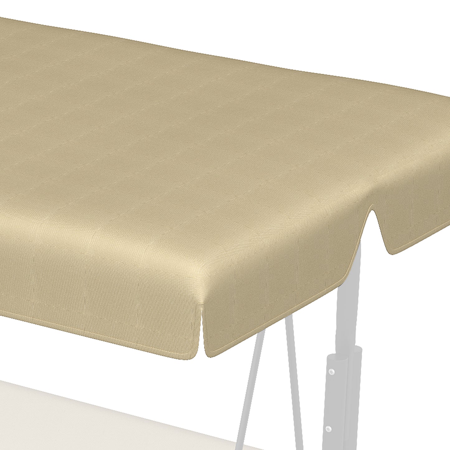 Outsunny Toldo de Repuesto para Columpio de 3 Plazas Techo Universal para Balancín de Jardín Tela de Poliéster Protección Solar 156x117x15 cm Beige