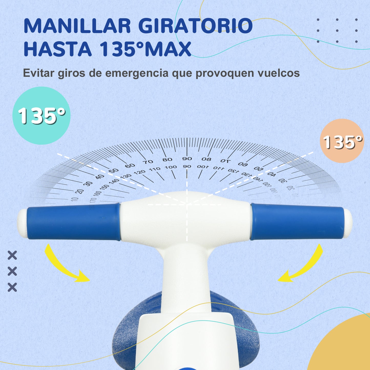 AIYAPLAY Bicicleta sin Pedales para Niños de 18-36 Meses Carga 30 kg Bicicleta de Equilibrio con Manillar Antideslizante y 4 Ruedas de Ø17 cm Regalo para Niños y Niñas 56x30x42 cm Azul