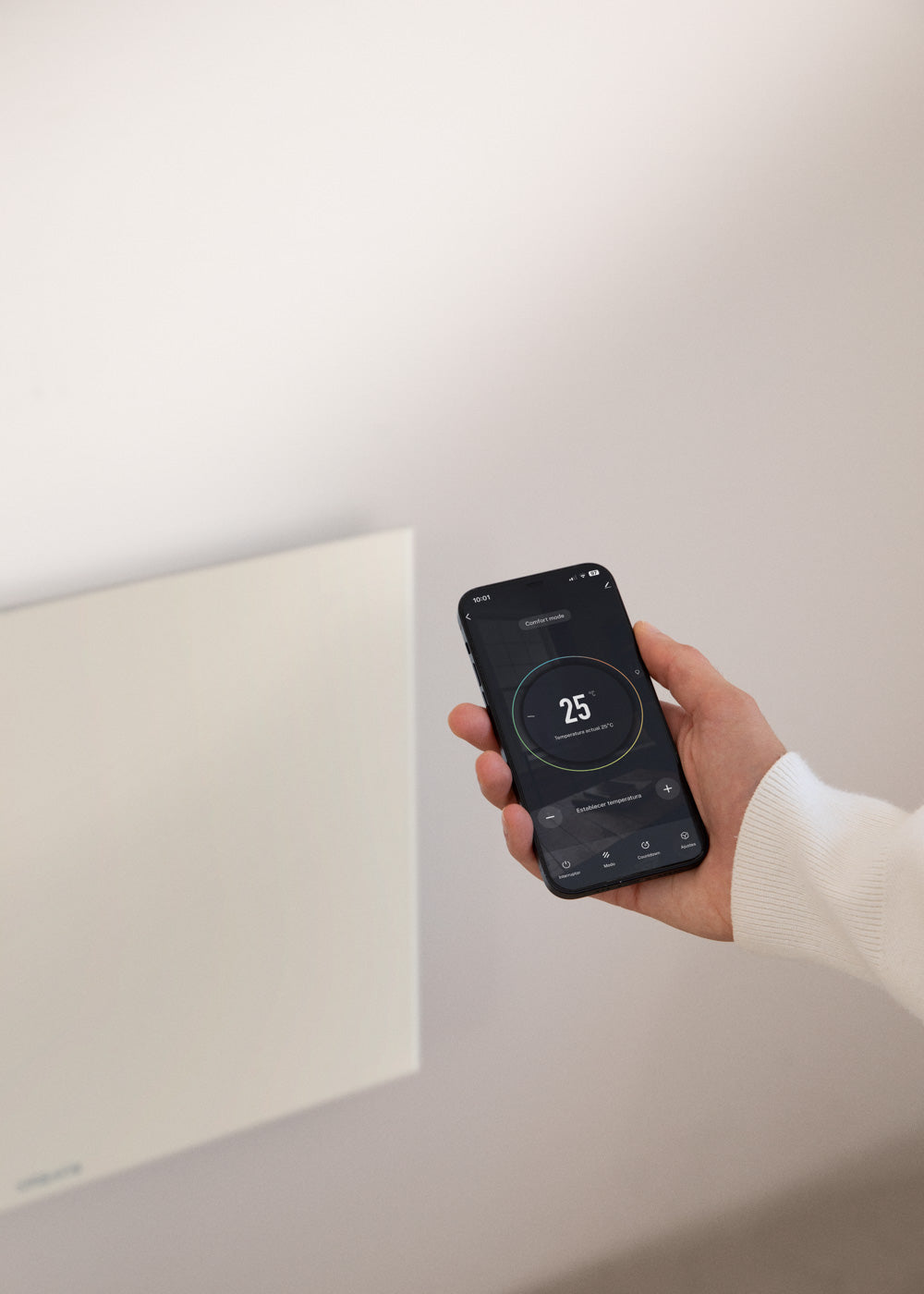 WARM MINIMAL IR - Calefactor infrarrojo de pared con WiFi