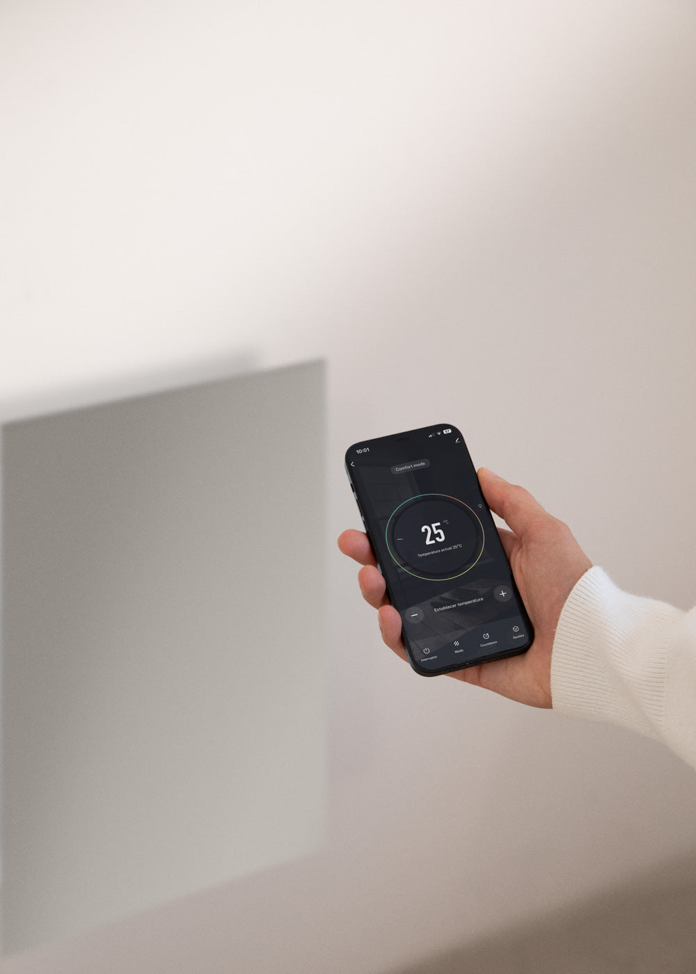 WARM MINIMAL IR - Calefactor infrarrojo de pared con WiFi