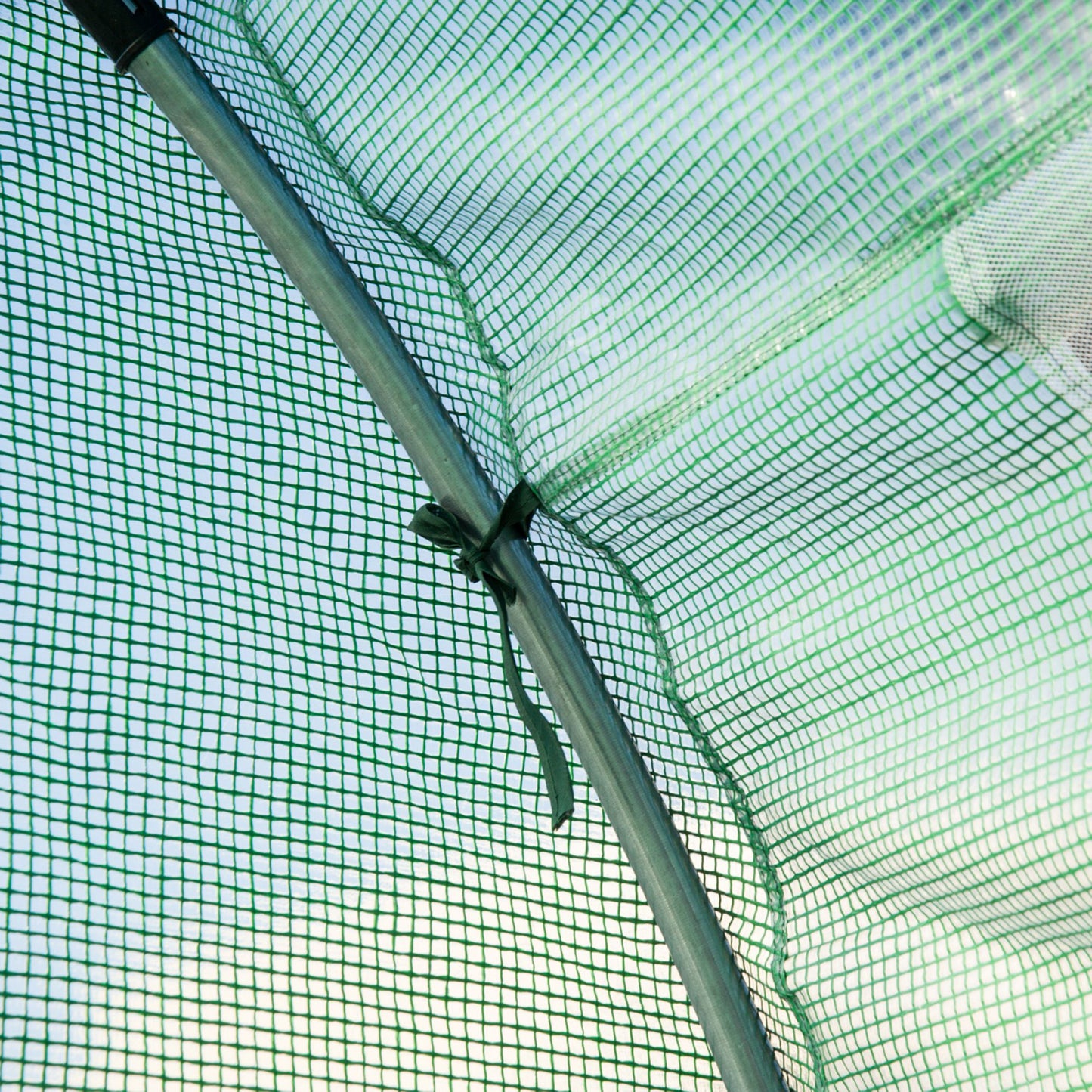 Outsunny Invernadero de Túnel 6x3x2 m Invernadero de Jardín con 12 Ventanas Puerta Invernadero de Huerto para Cultivos Plantas Verduras Flores Verde