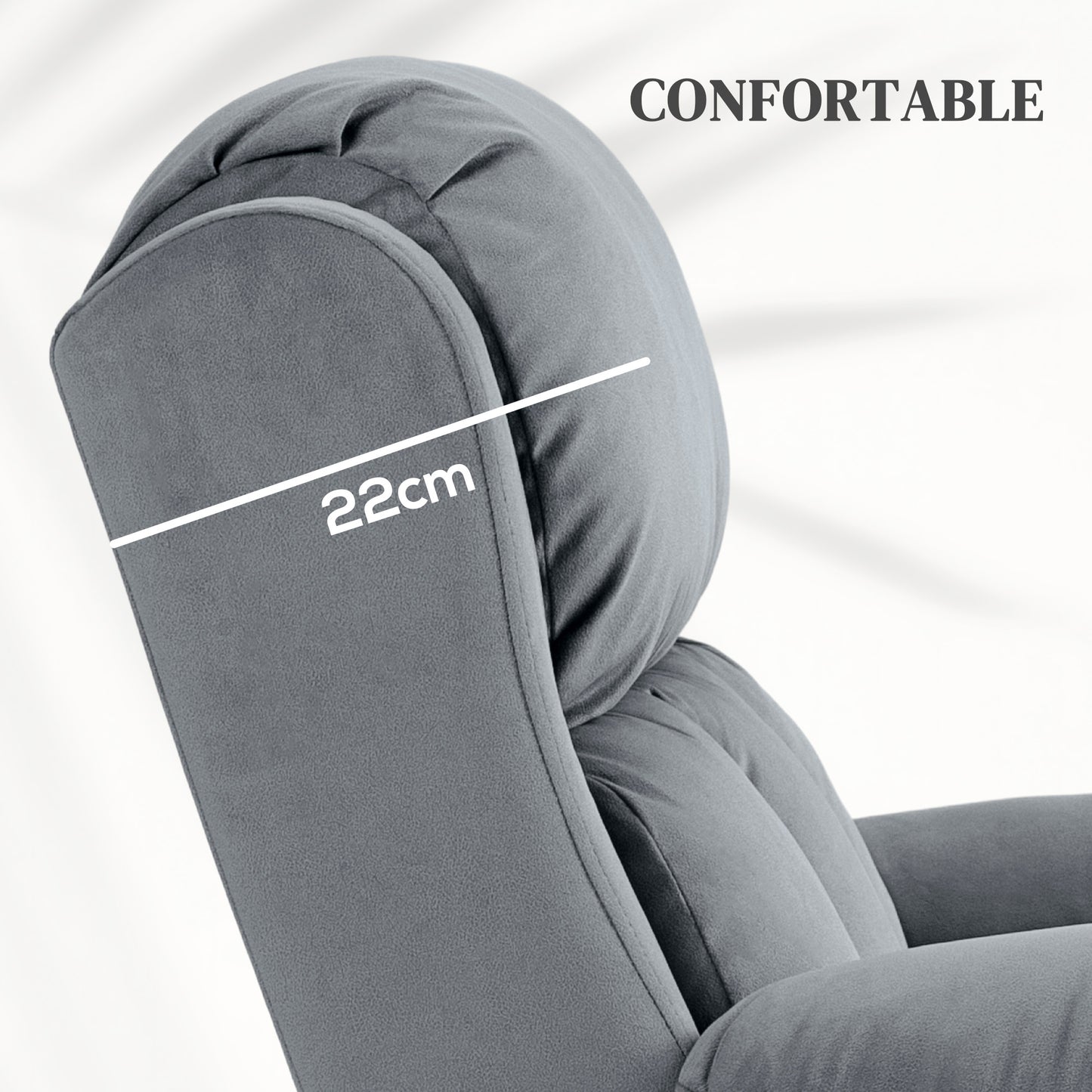 HOMCOM Sillón Relax Levanta Personas Eléctrico Sillón Elevador con 8 Punto de Masaje Sillón Eléctrico Reclinable con Función de Calentamiento Mando a Distancia y Bolsillo Lateral Gris