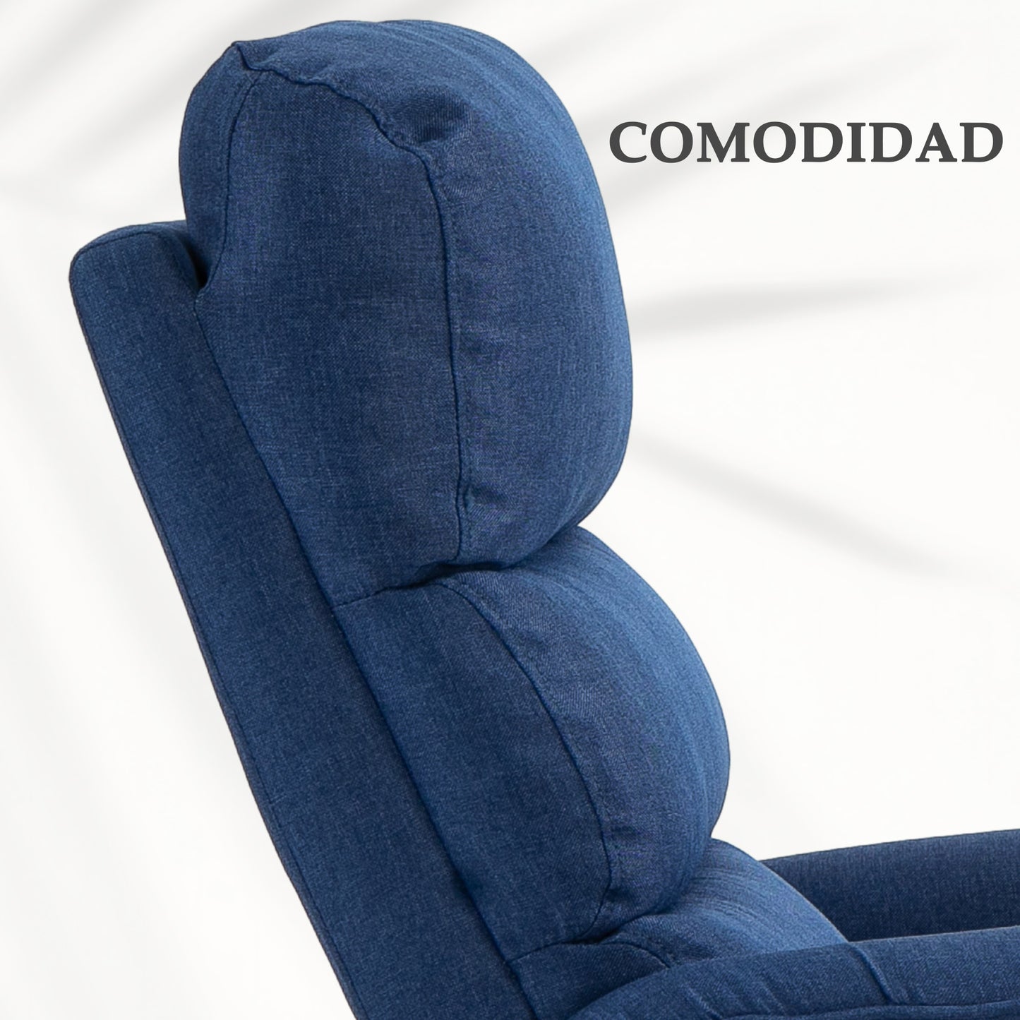 HOMCOM Sillón Relax Reclinable Eléctrico Sillón Levanta Personas con Mando a Distancia y Bolsillo Lateral Sillón Elevador para Salón Dormitorio Azul Oscuro