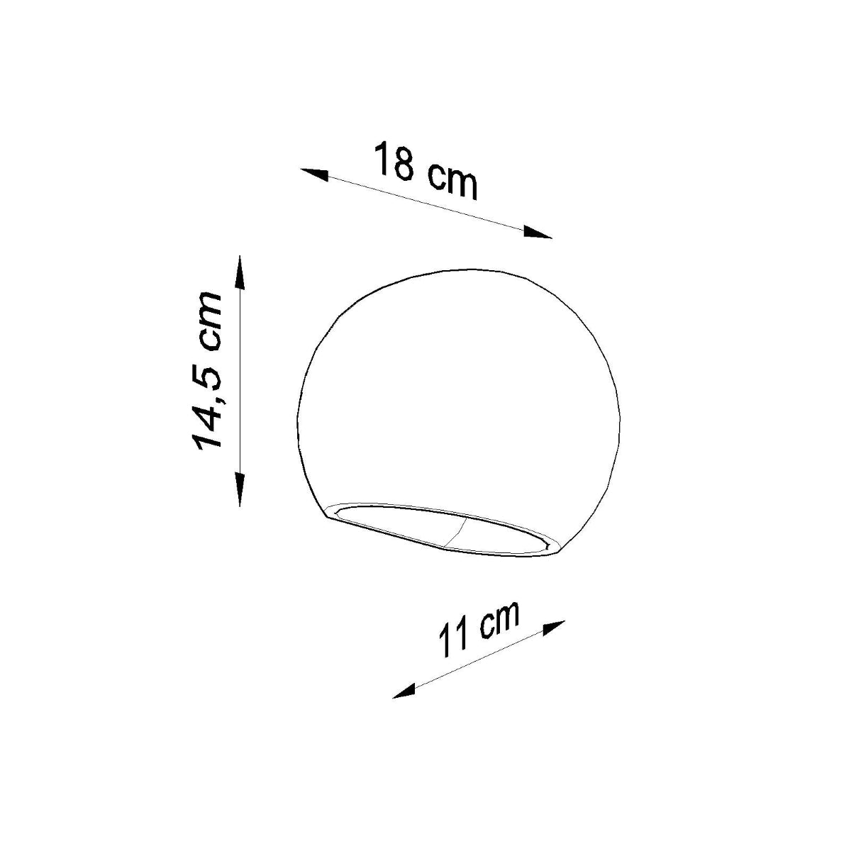 Aplique de cerámica GLOBE - Sollux