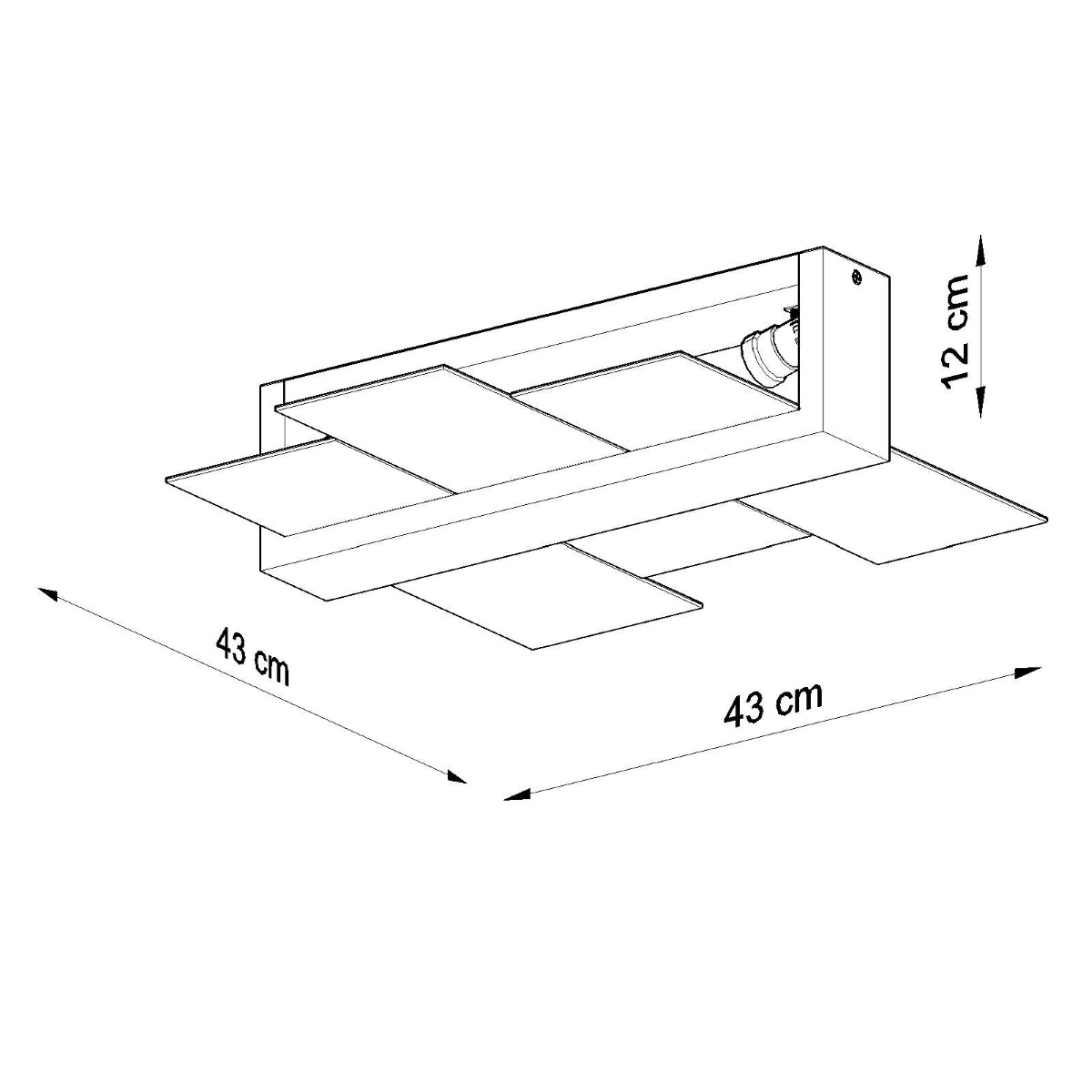 Lámpara de techo FENIKS 2 madera natural - Sollux