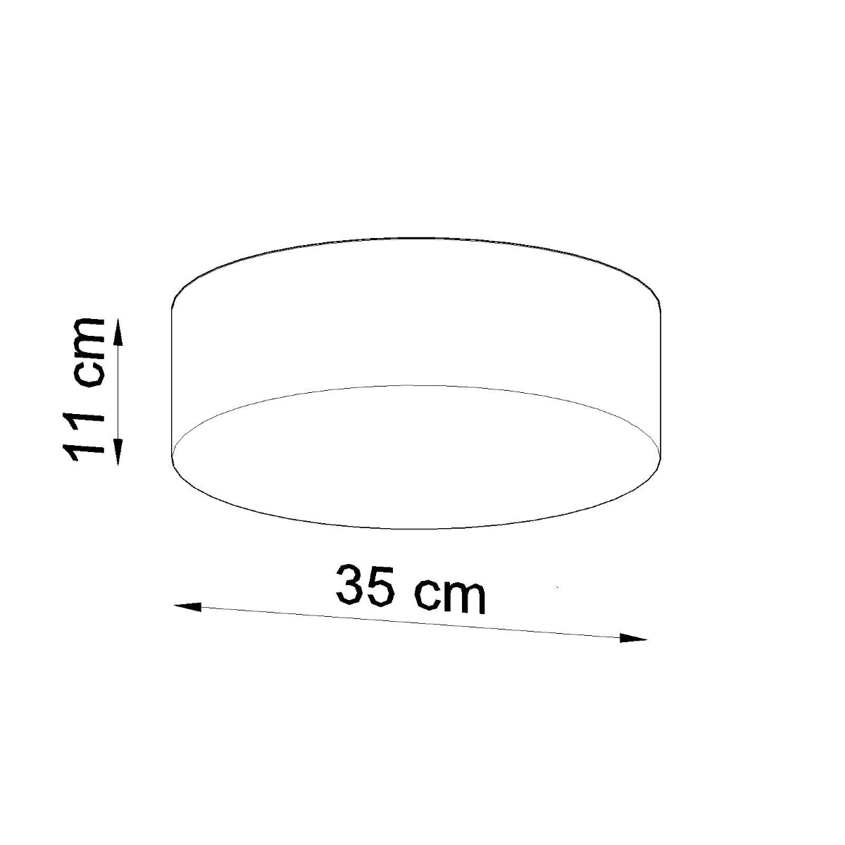 Lámpara de techo ARENA 35 negra - Sollux