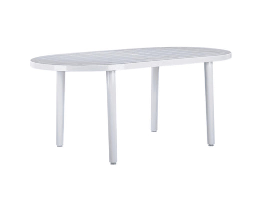 Garbar brava mesa oval exterior 180x90 blanco