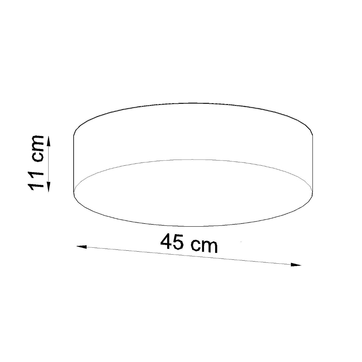 Lámpara de techo ARENA 45 gris - Sollux