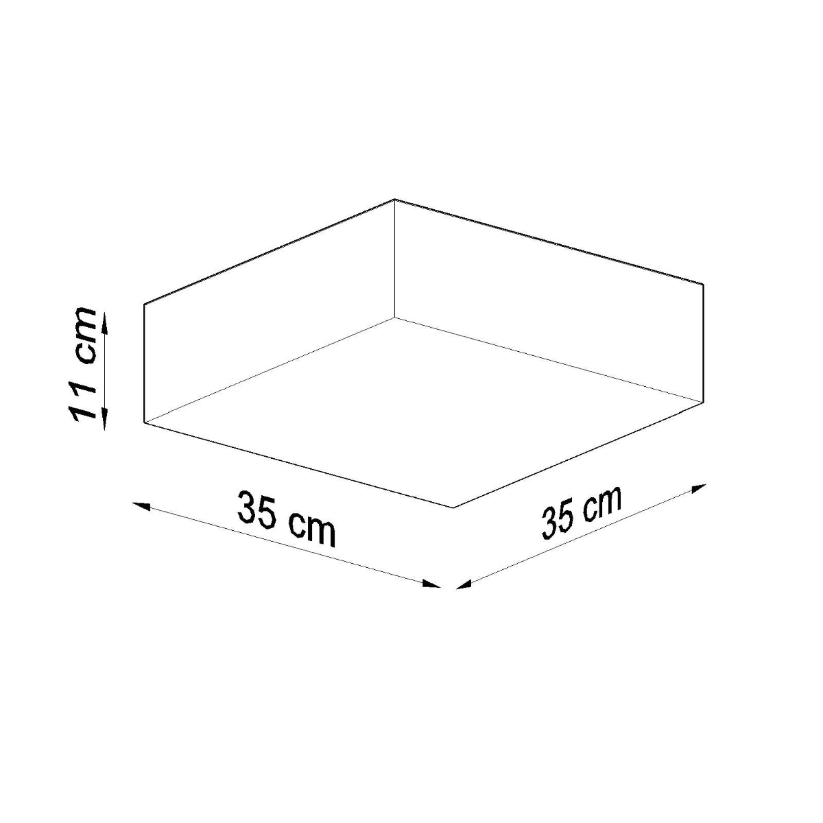 Lámpara de techo HORUS 35 negra - Sollux