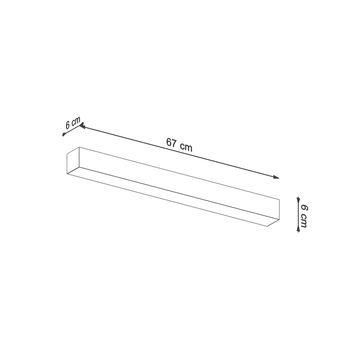 Aplique PINNE 67 gris - Sollux