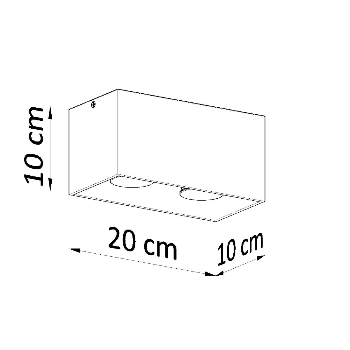 Lámpara de techo QUAD gris - Sollux