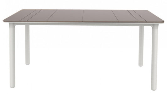 Resol noa mesa rectangular interior, exterior 160x90 pie blanco - tablero chocolate