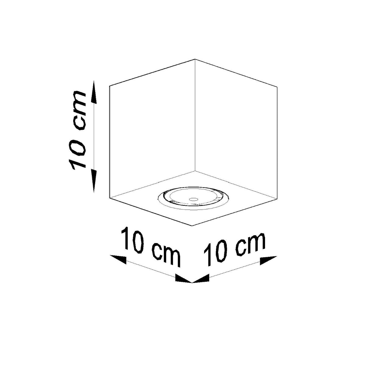 Lámpara de techo QUAD hormigón - Sollux