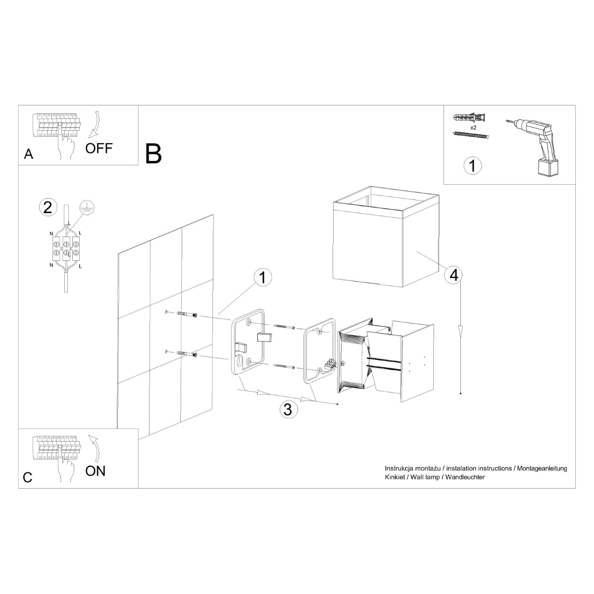 Aplique LUCA LED blanco IP54 - Sollux