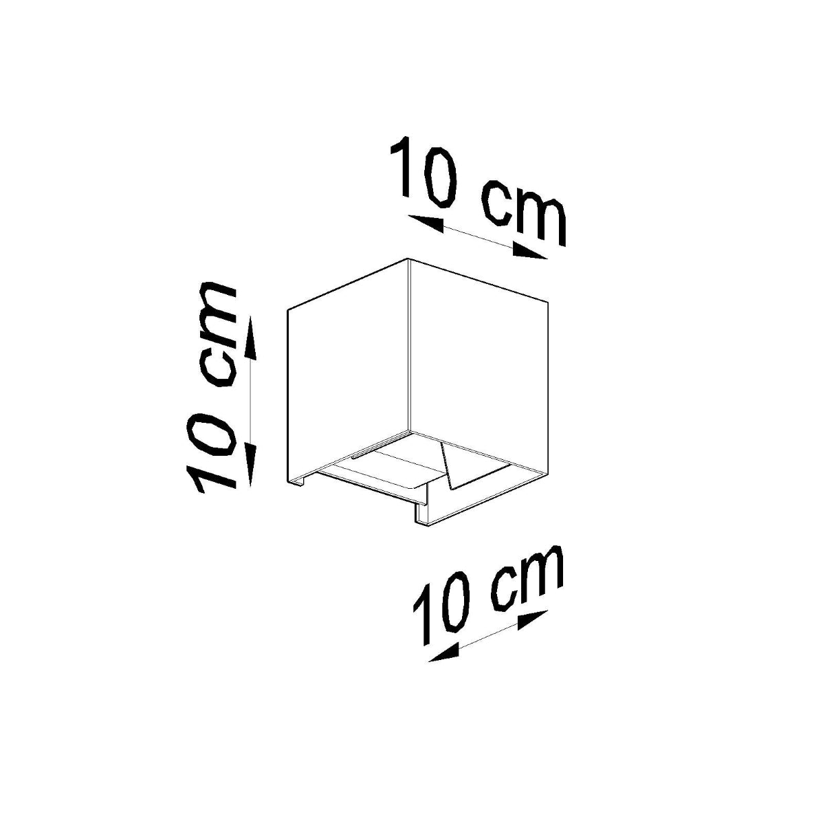 Aplique LUCA negro LED IP54 - Sollux