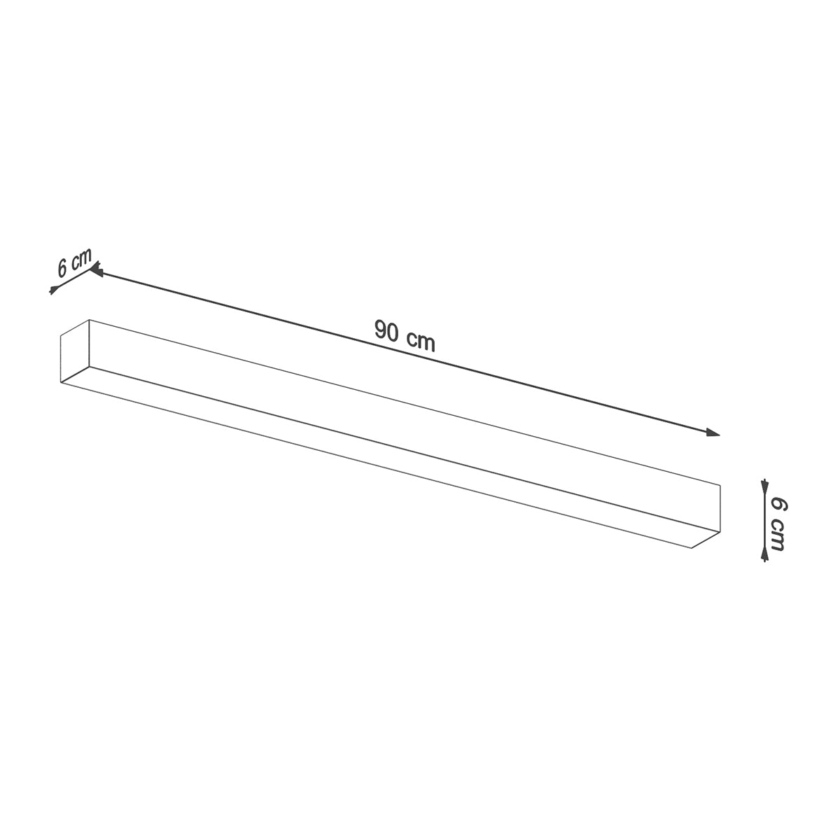 Lámpara de techo PINNE 90 gris - Sollux