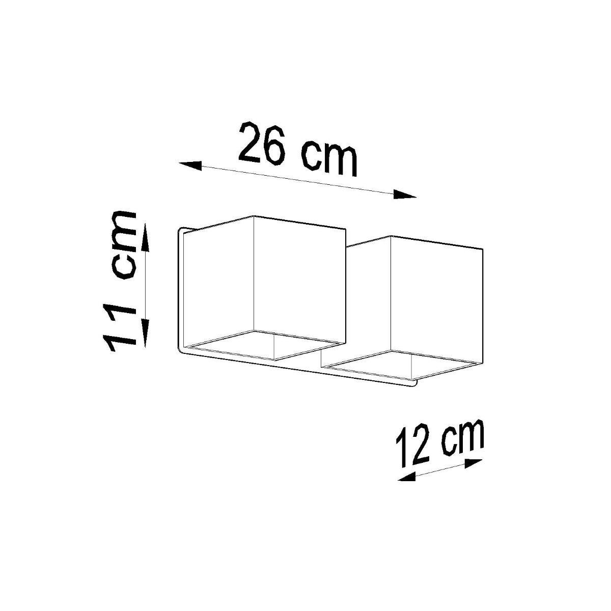 Aplique QUAD 2 gris - Sollux