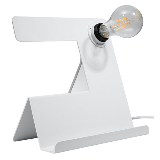 Lámpara de mesa INCLINE blanca - Sollux