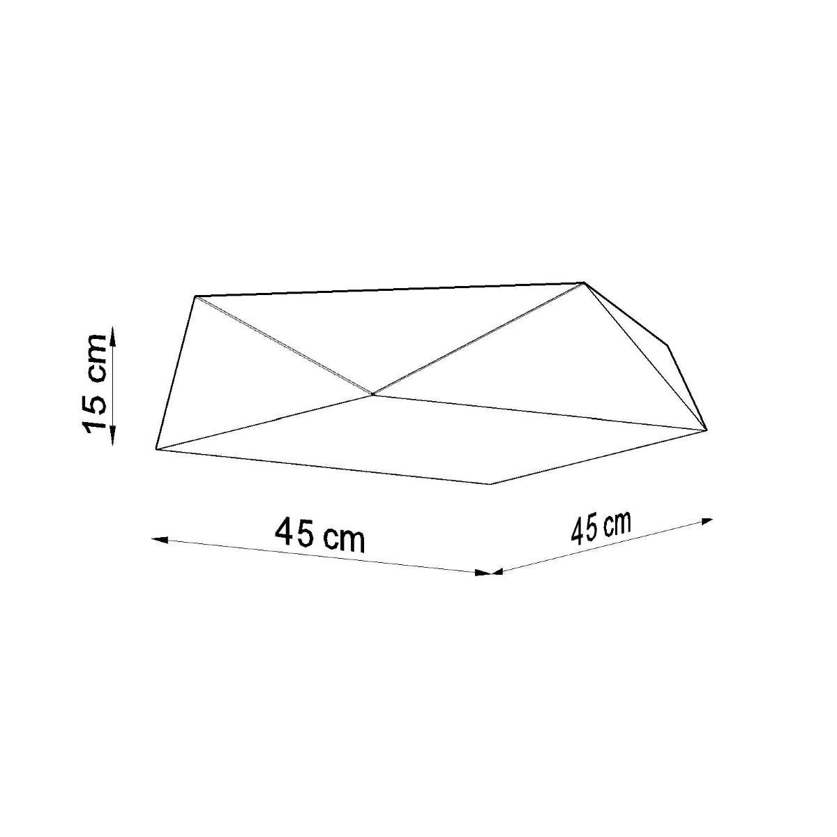 Lámpara de techo HEXA 45 blanca - Sollux