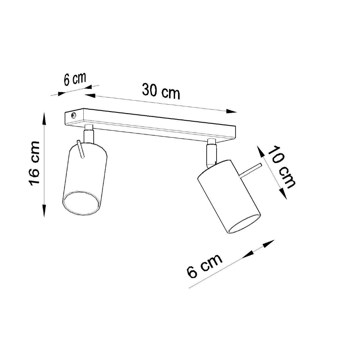 Lámpara de techo RING 2 cromo - Sollux