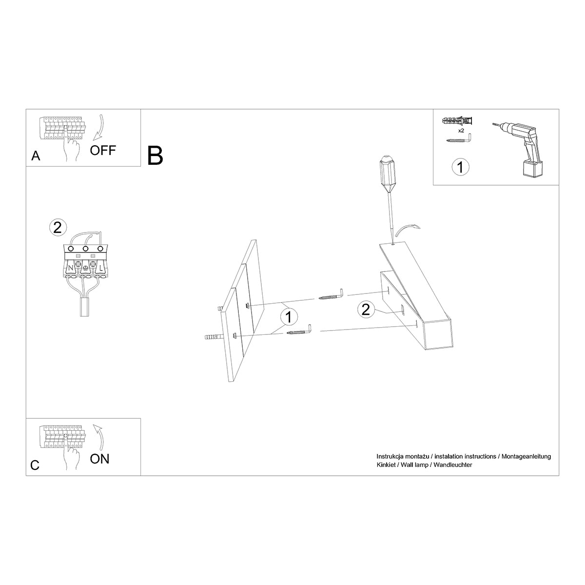 Aplique PINNE 118 blanco - Sollux