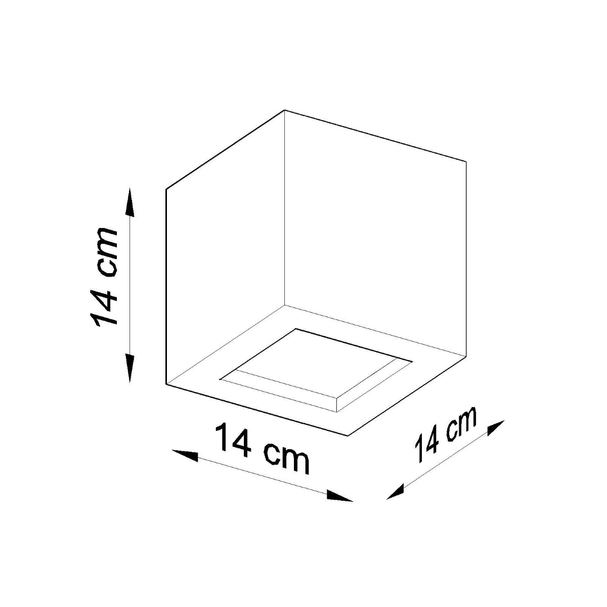 Aplique de cerámica LEO gris - Sollux