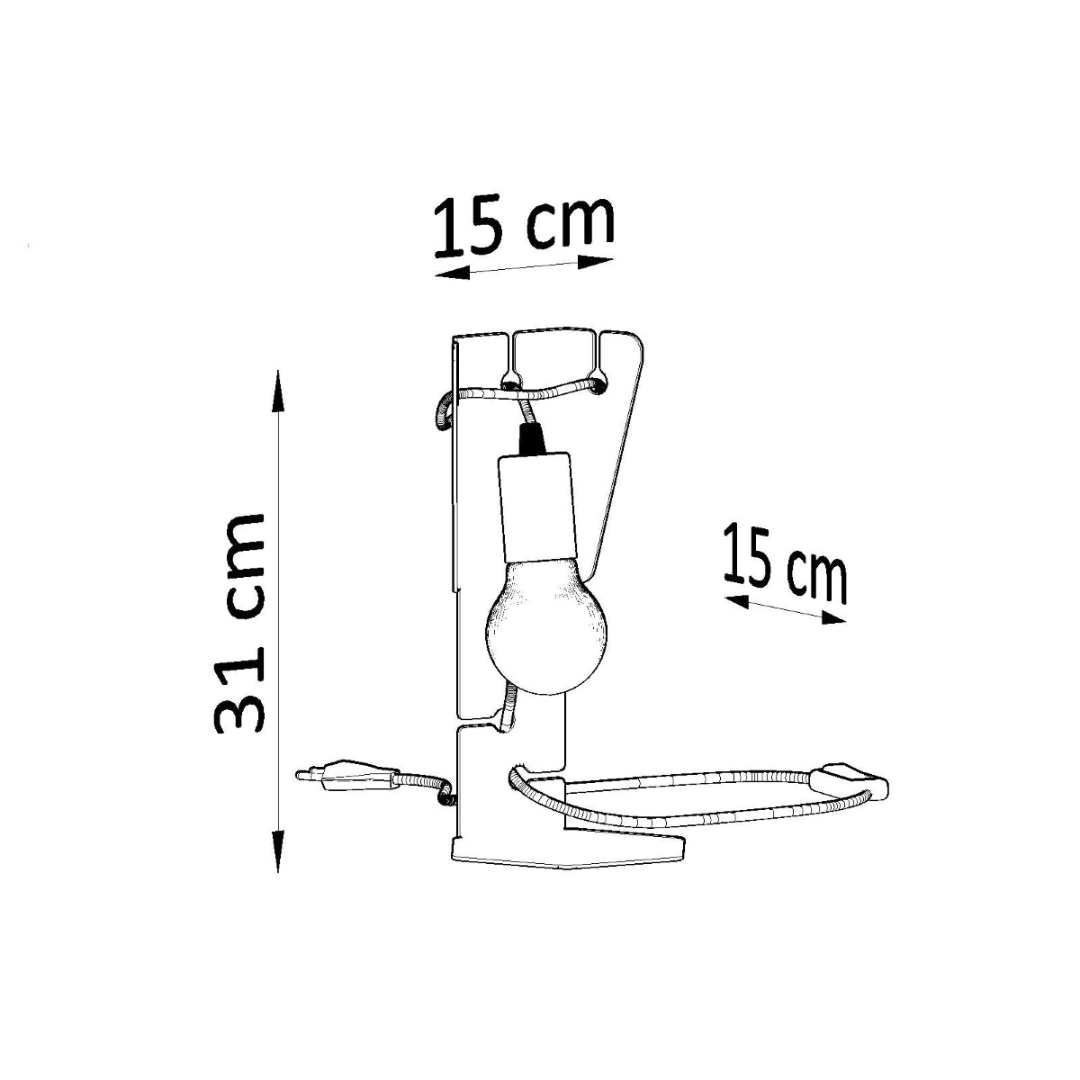 Lámpara de mesa ARBY blanca - Sollux