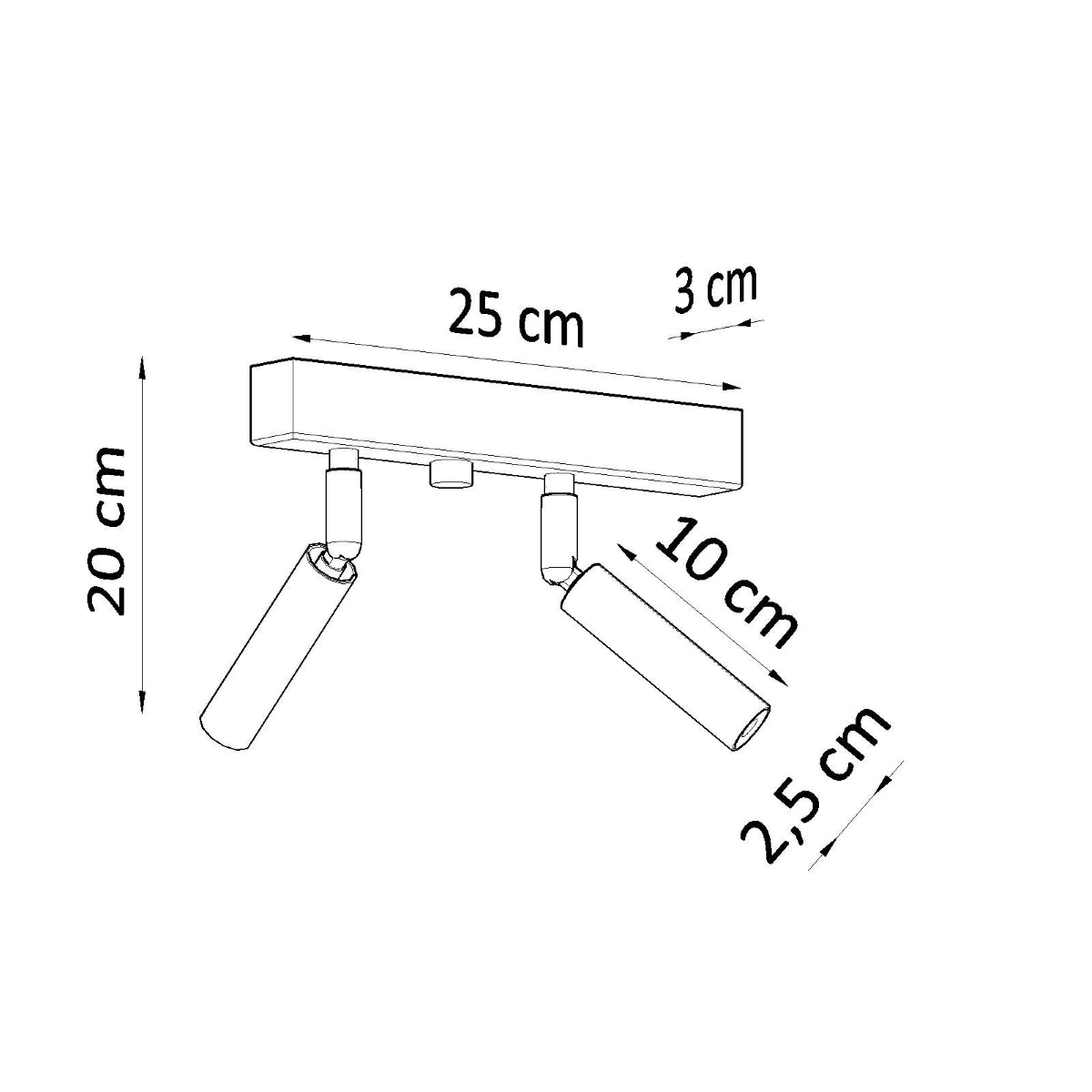 Lámpara de techo EYETECH 2 blanca - Sollux