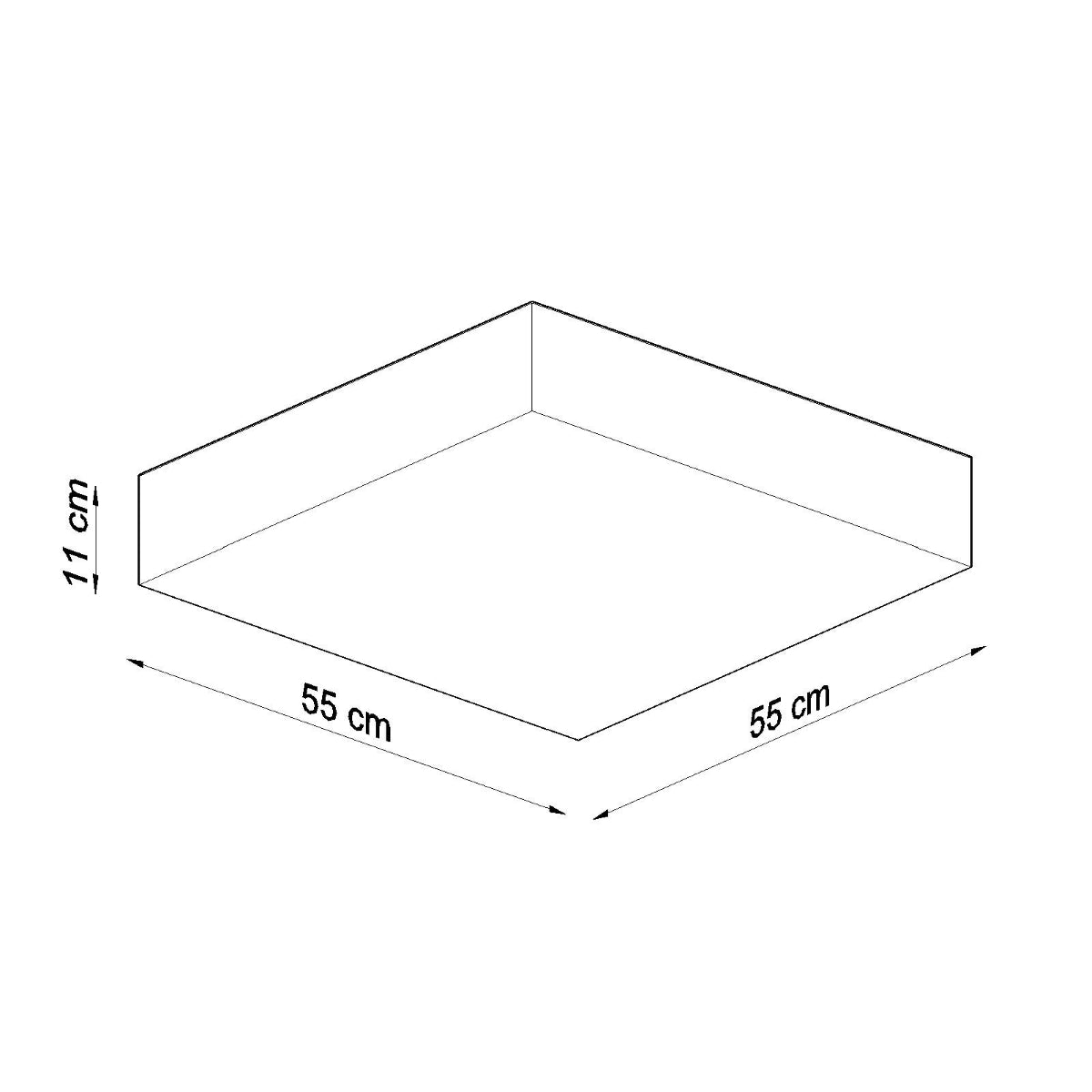 Lámpara de techo HORUS 55 gris - Sollux