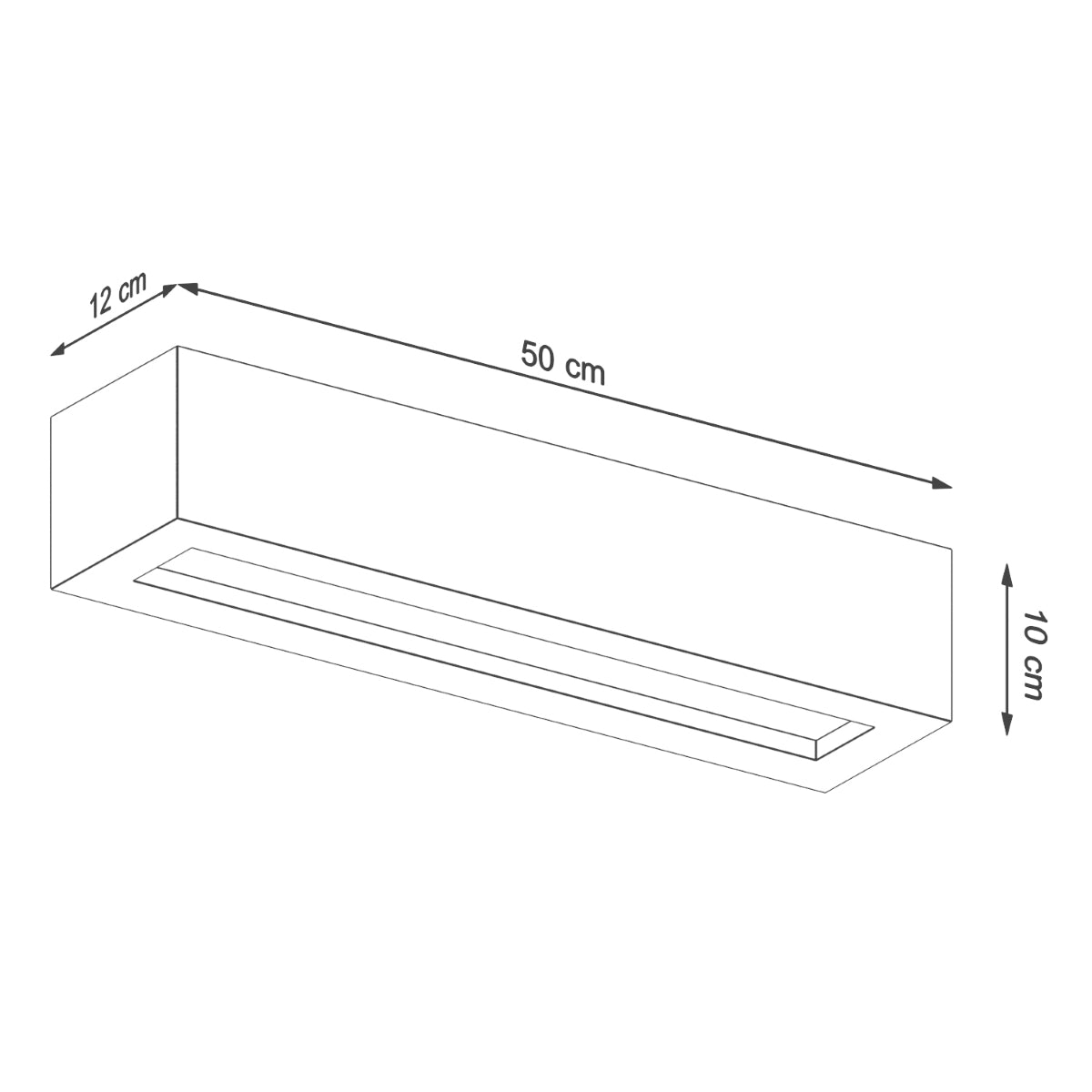 Lámpara de pared VEGA 50 hormigón - Sollux