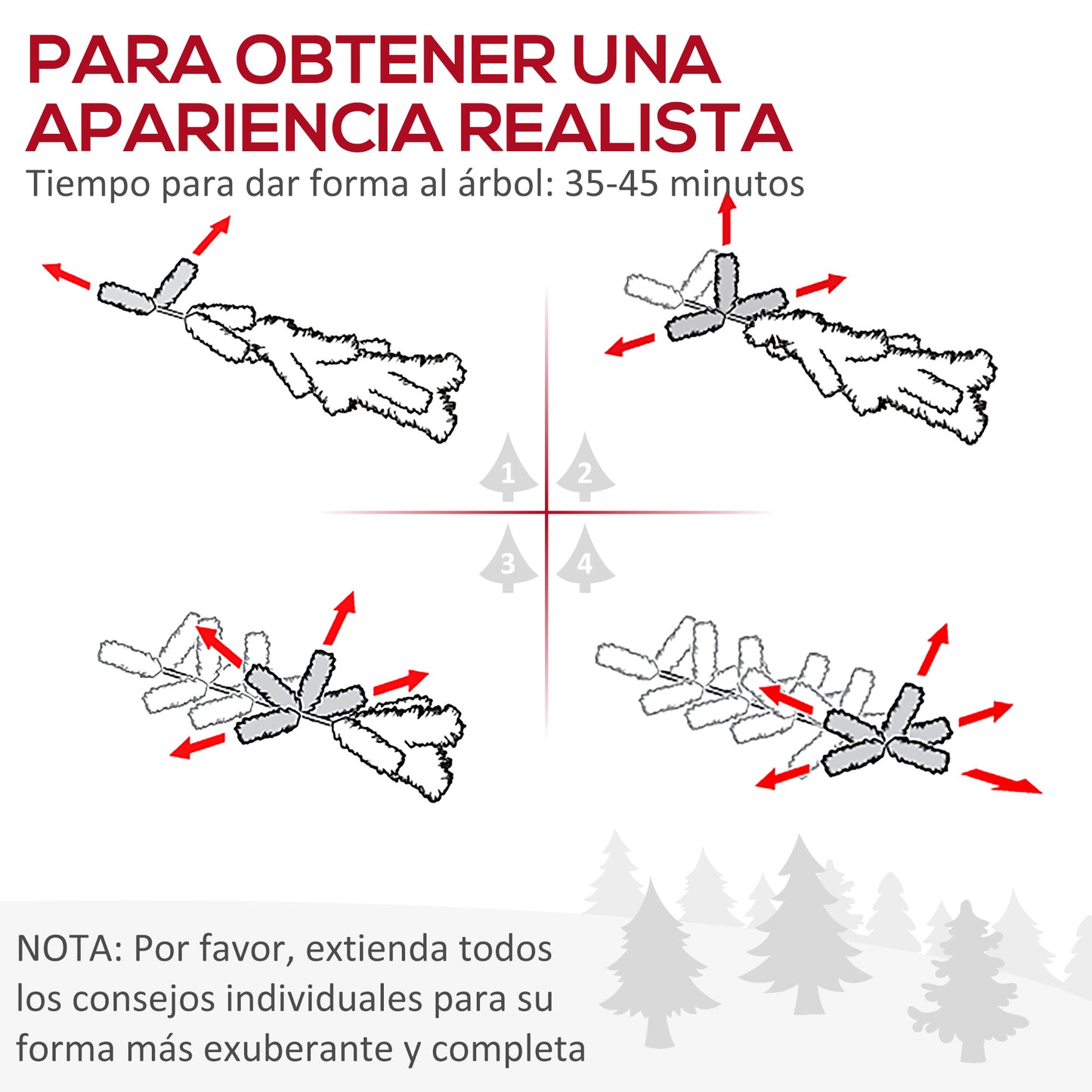 HOMCOM Árbol de Navidad 180 cm Árbol de Navidad con Luces LED 618 Ramas Hojas Apertura Automática Base Plegable y Soporte Metálico Decoración Navideña para Interiores Rosa