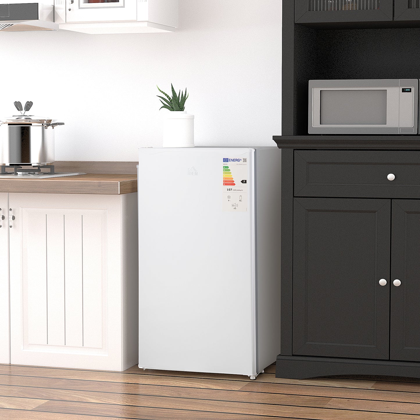 HOMCOM Mini Refrigerador 91L de Capacidad Nevera Eléctrica Pequeña Sil –  Bechester