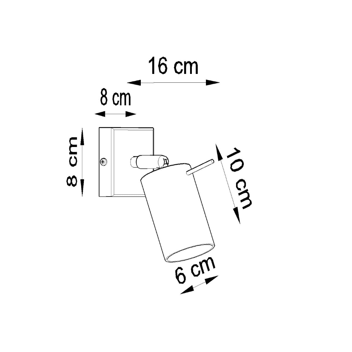 Aplique RING blanco con interruptor - Sollux