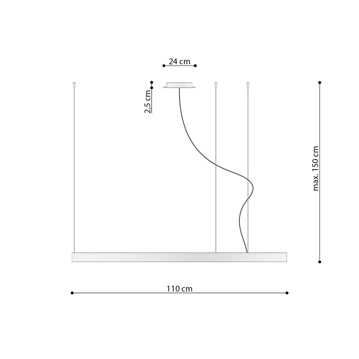 Lámpara RIO 110 blanca 3000K - Sollux