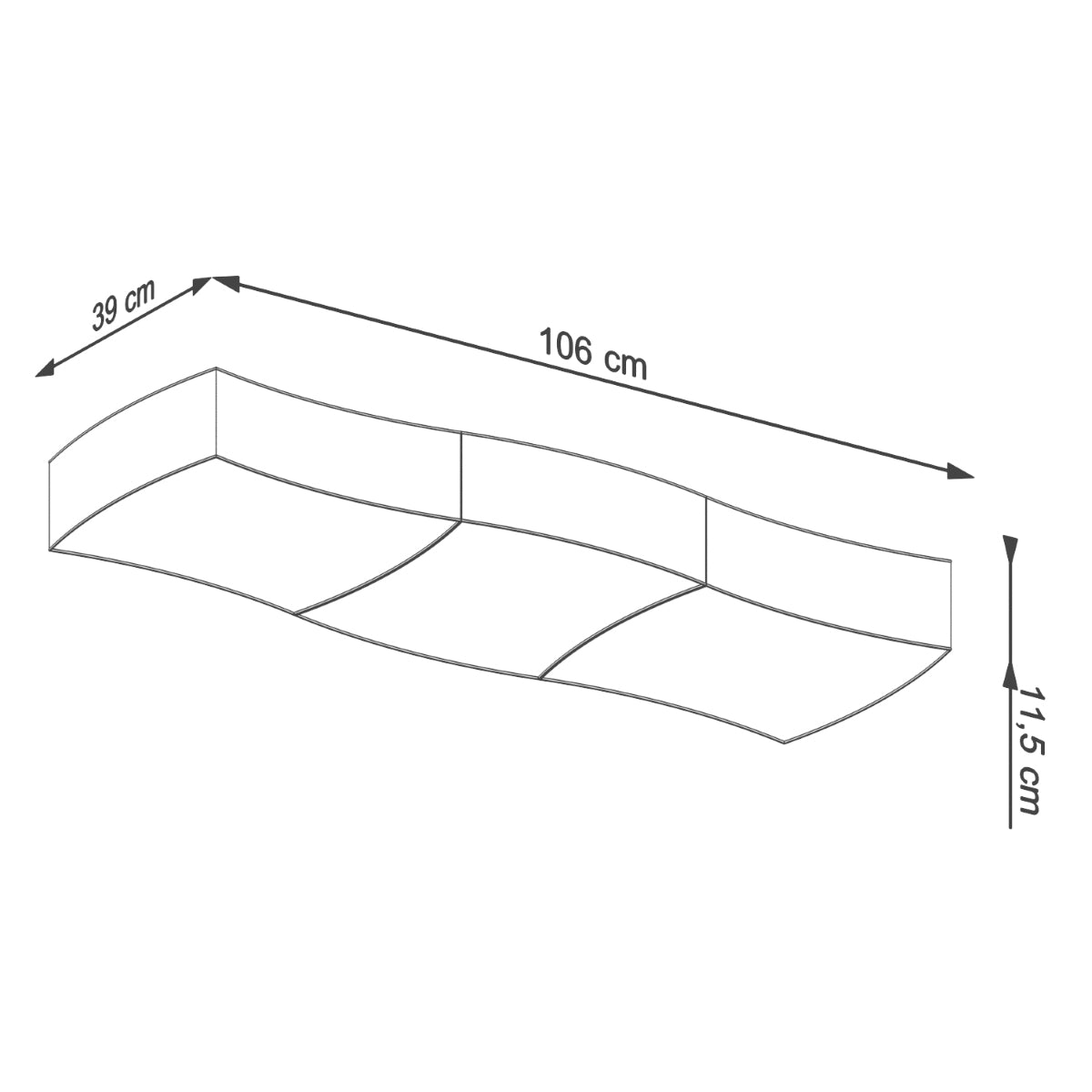 Lámpara de techo SQUARE 3 blanca - Sollux