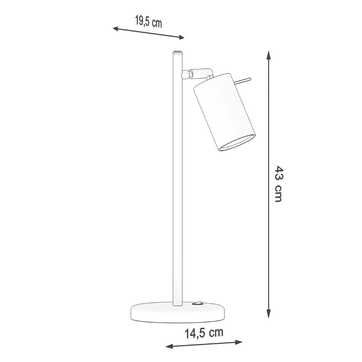 Lámpara de mesa RING blanca - Sollux